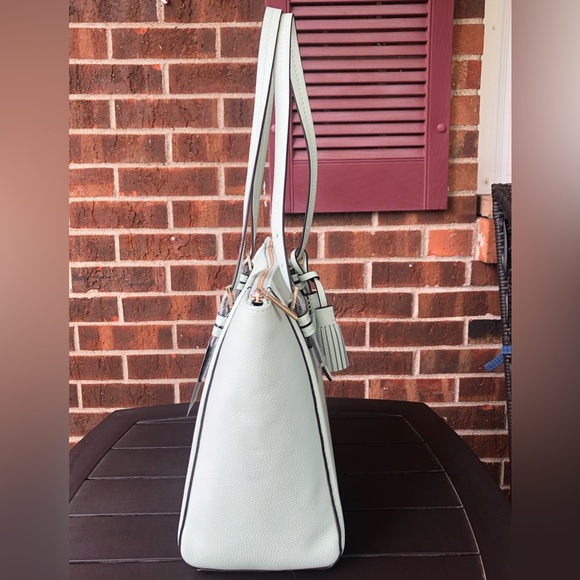NWT-Kate Spade-Orchard Street-Maya Tote-Pebbled Leather-Crystal Blue-Tassels$358 - Picture 9 of 13